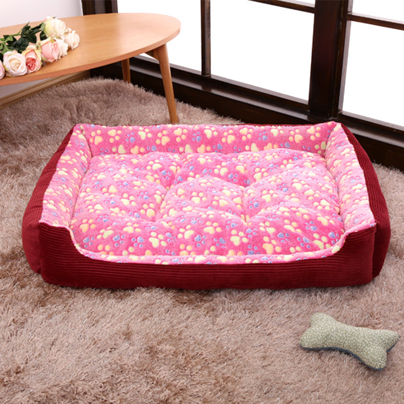 Pet Dog Beds Mats Soft Plush Warm Sofa Kennel Sleep Basket For Small Dogs Cat Cusion Puppy Cat Bed House Supplies