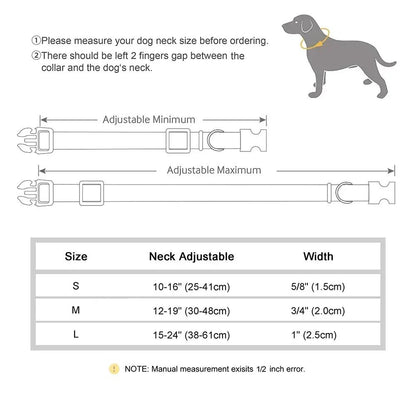 Nylon Dog Collar Adjustable Cat Small Dog Collars Gradient Pet Necklace Fashion Collars Accessories For Small Medium Large Dogs