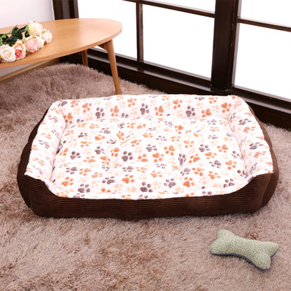 Pet Dog Beds Mats Soft Plush Warm Sofa Kennel Sleep Basket For Small Dogs Cat Cusion Puppy Cat Bed House Supplies